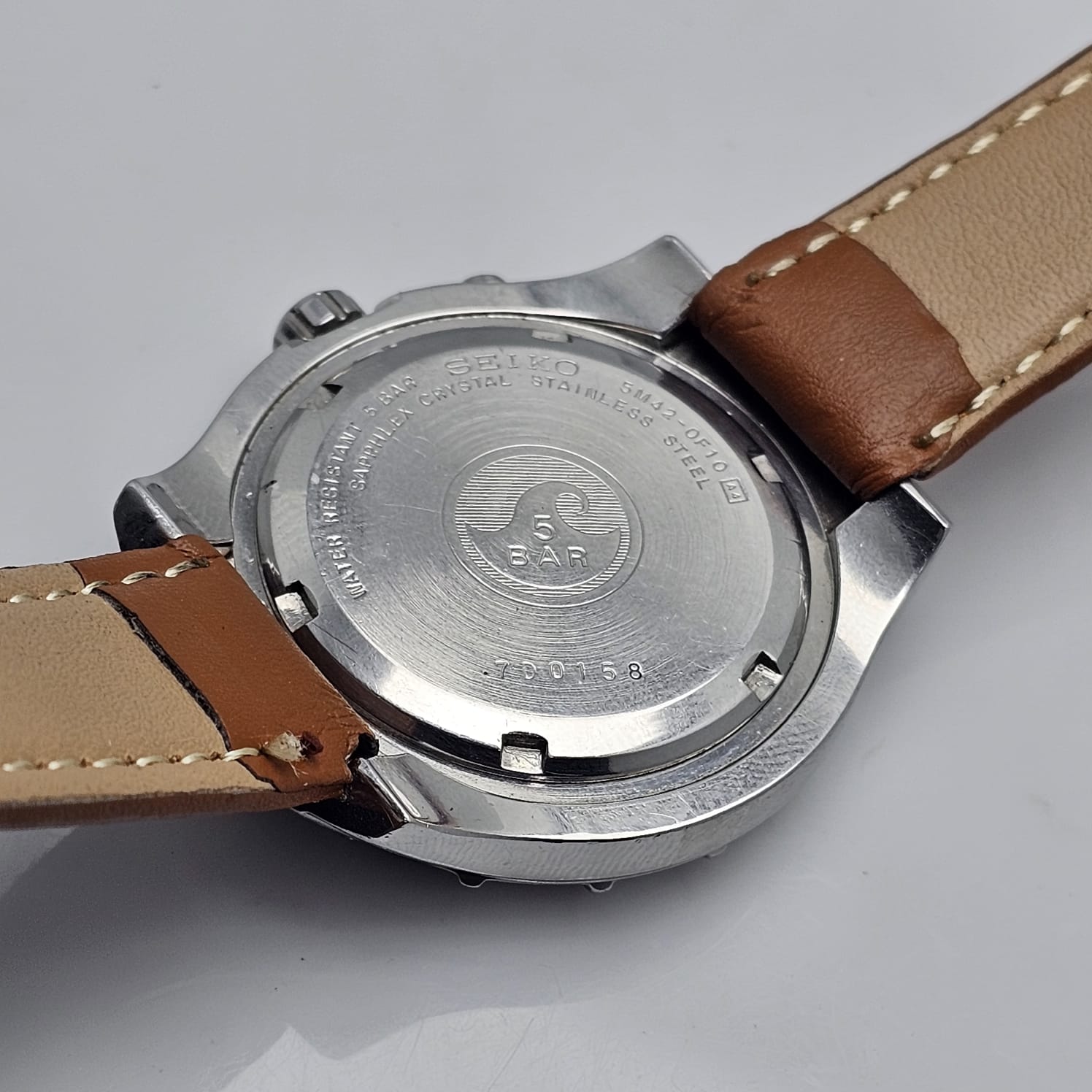 SEIKO KINETIC 5M42 0F10 VINTAGE MENS WATCH 8