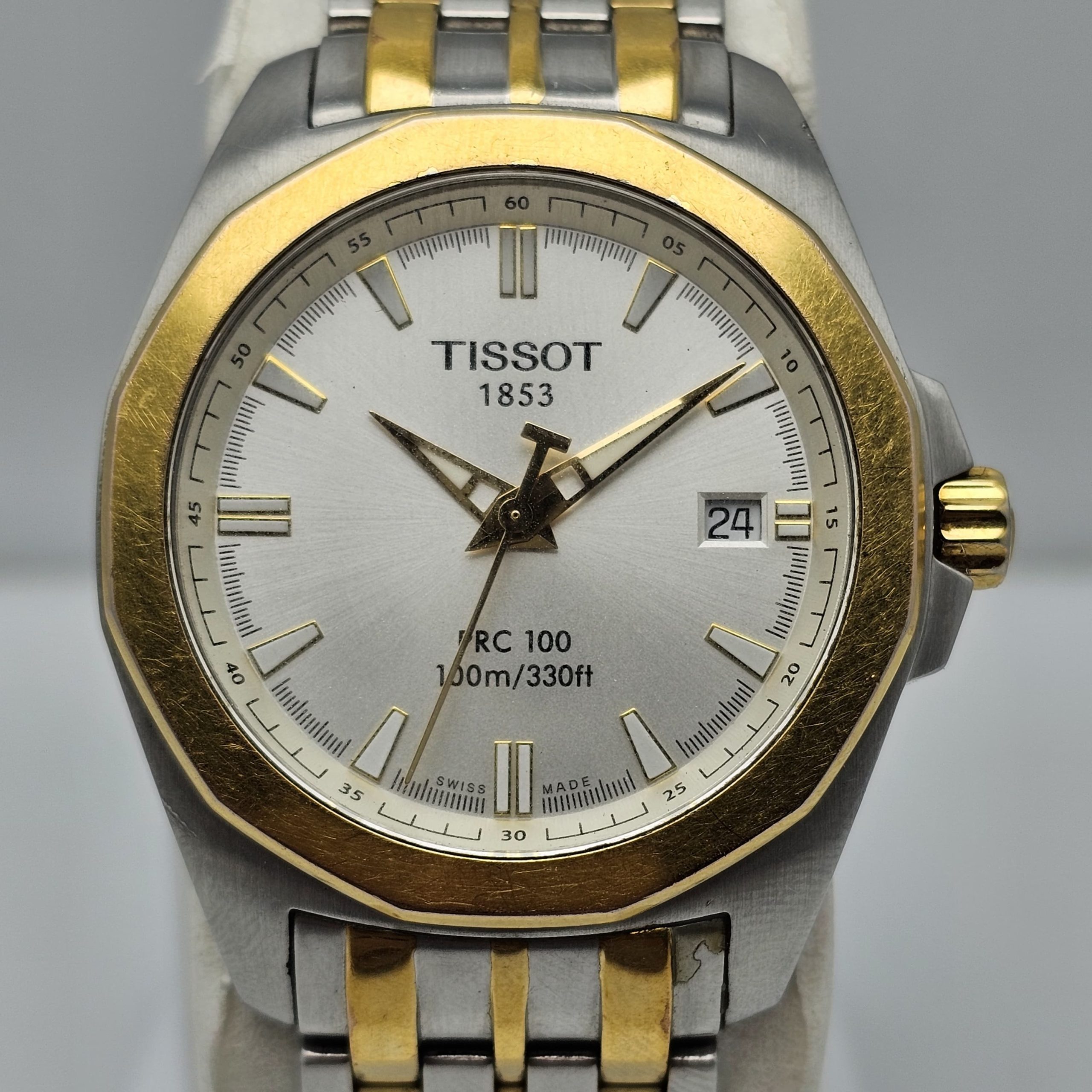 TISSOT 1853 PRC 100 100m330ft Quartz Mens Vintage Watch 1 scaled