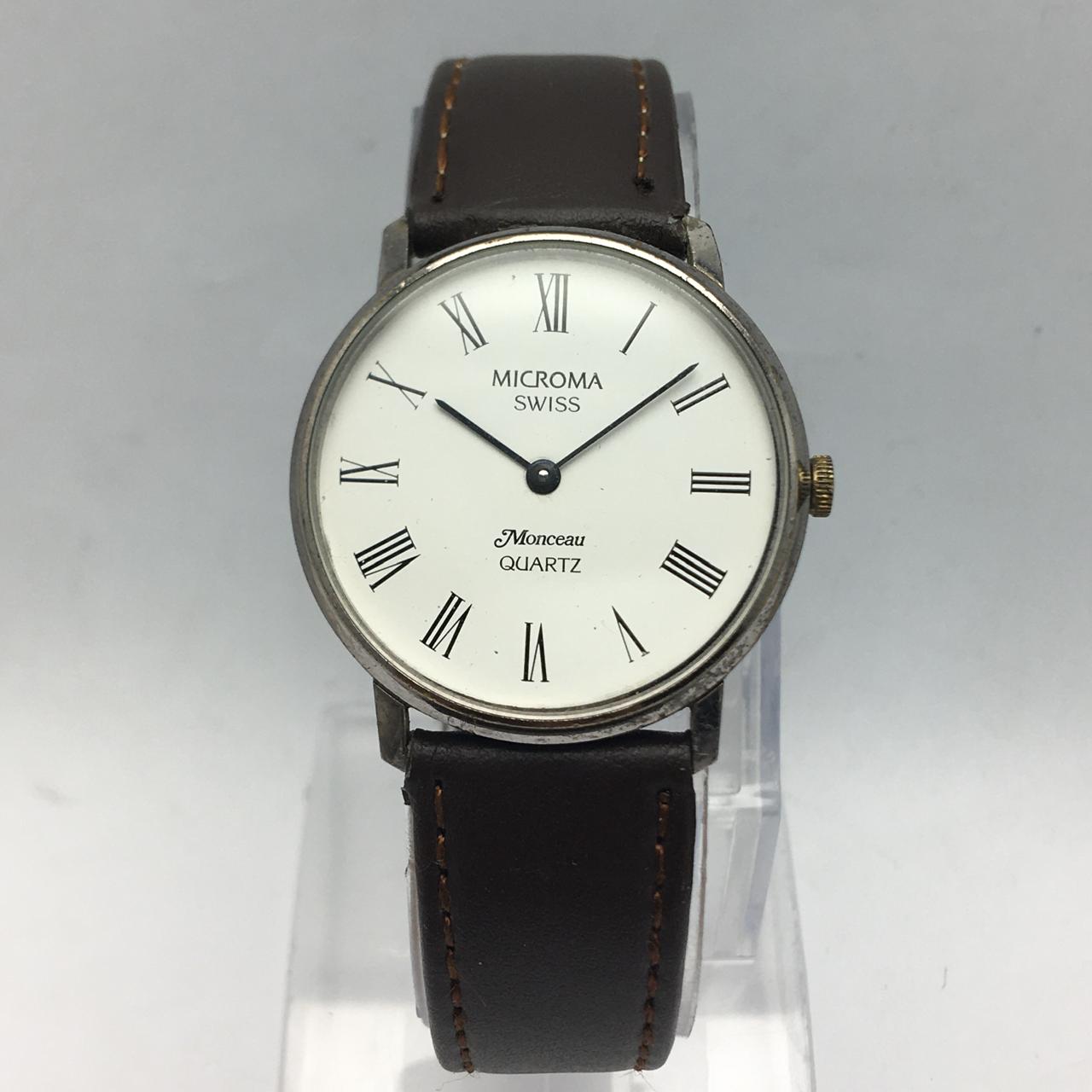 Microma Swiss M.A.084 W Monceau Quartz Vintage Men's Watch ABI177RM3 1