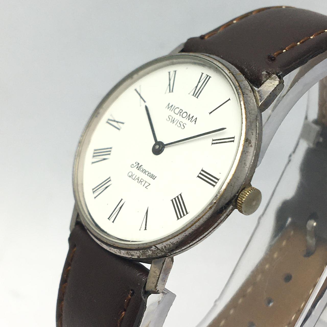 Microma Swiss M.A.084 W Monceau Quartz Vintage Men's Watch ABI177RM3 2