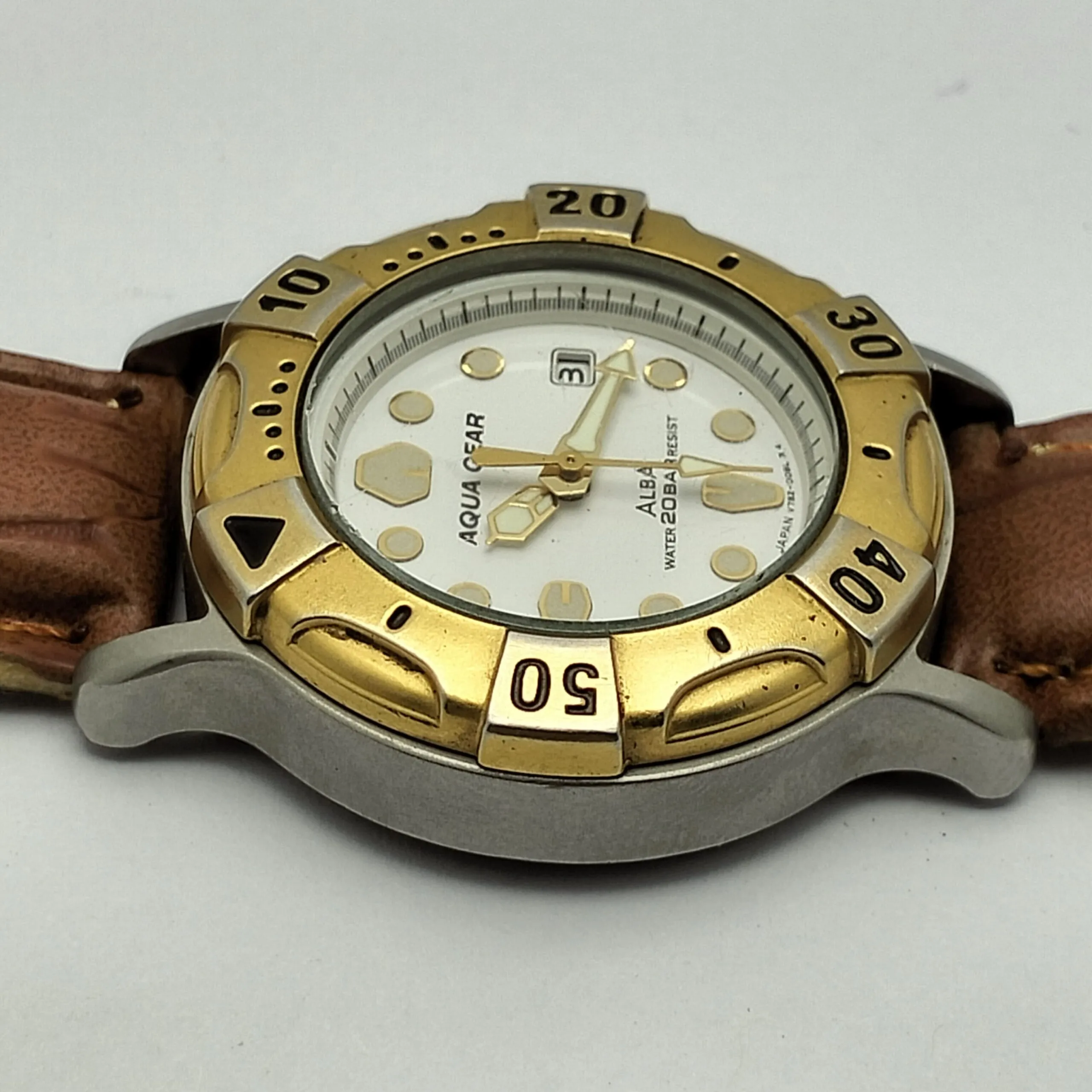 Seiko Alba Aqua Gear V782-0060 Quartz Diver Vintage Unisex Watch