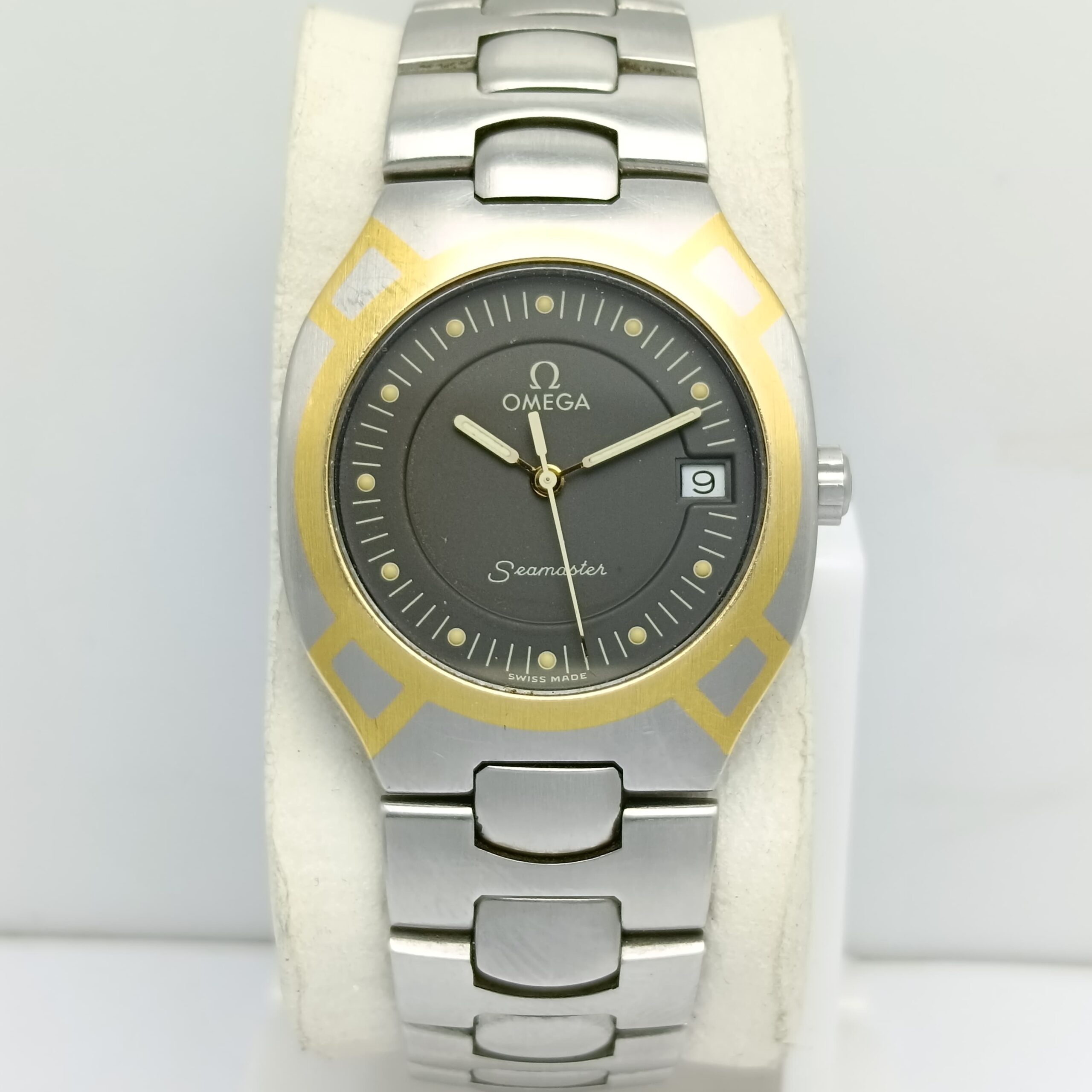 Omega Seamaster Quartz Polaris 396 1022 Two Tone Vintage Men's Watch (1)