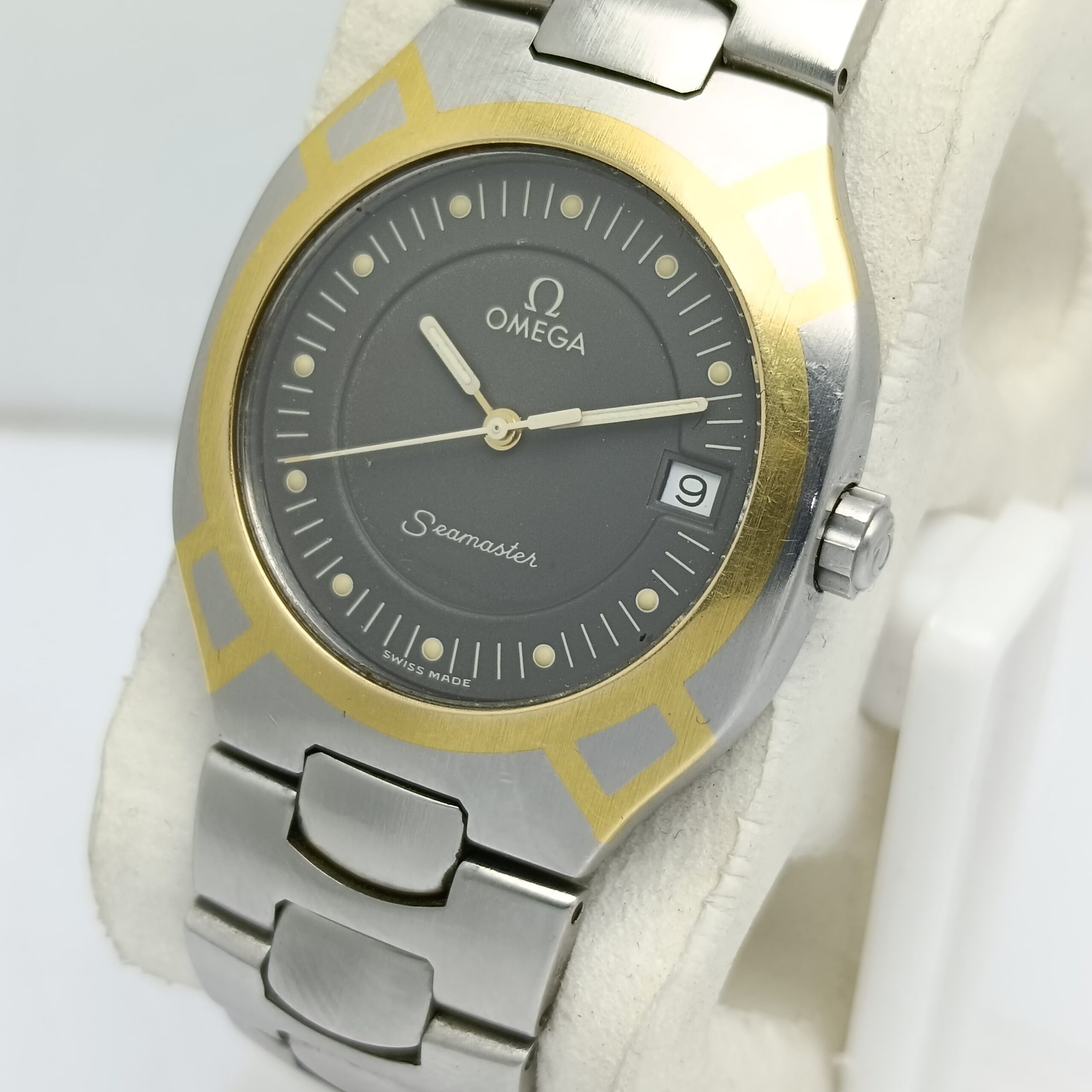 Omega Seamaster Quartz Polaris 396 1022 Two Tone Vintage Men's Watch (6)