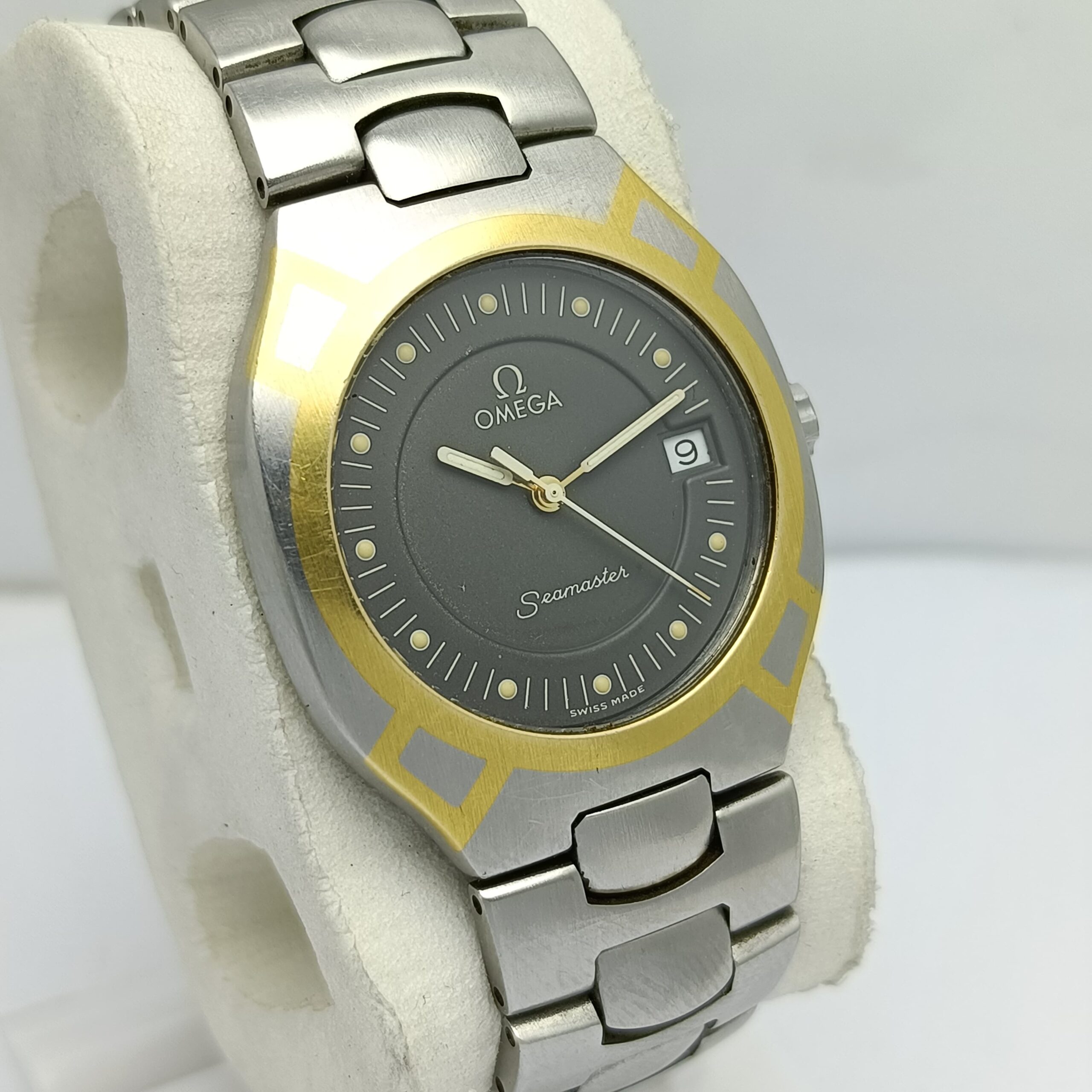 Omega Seamaster Quartz Polaris 396 1022 Two Tone Vintage Men's Watch (7)