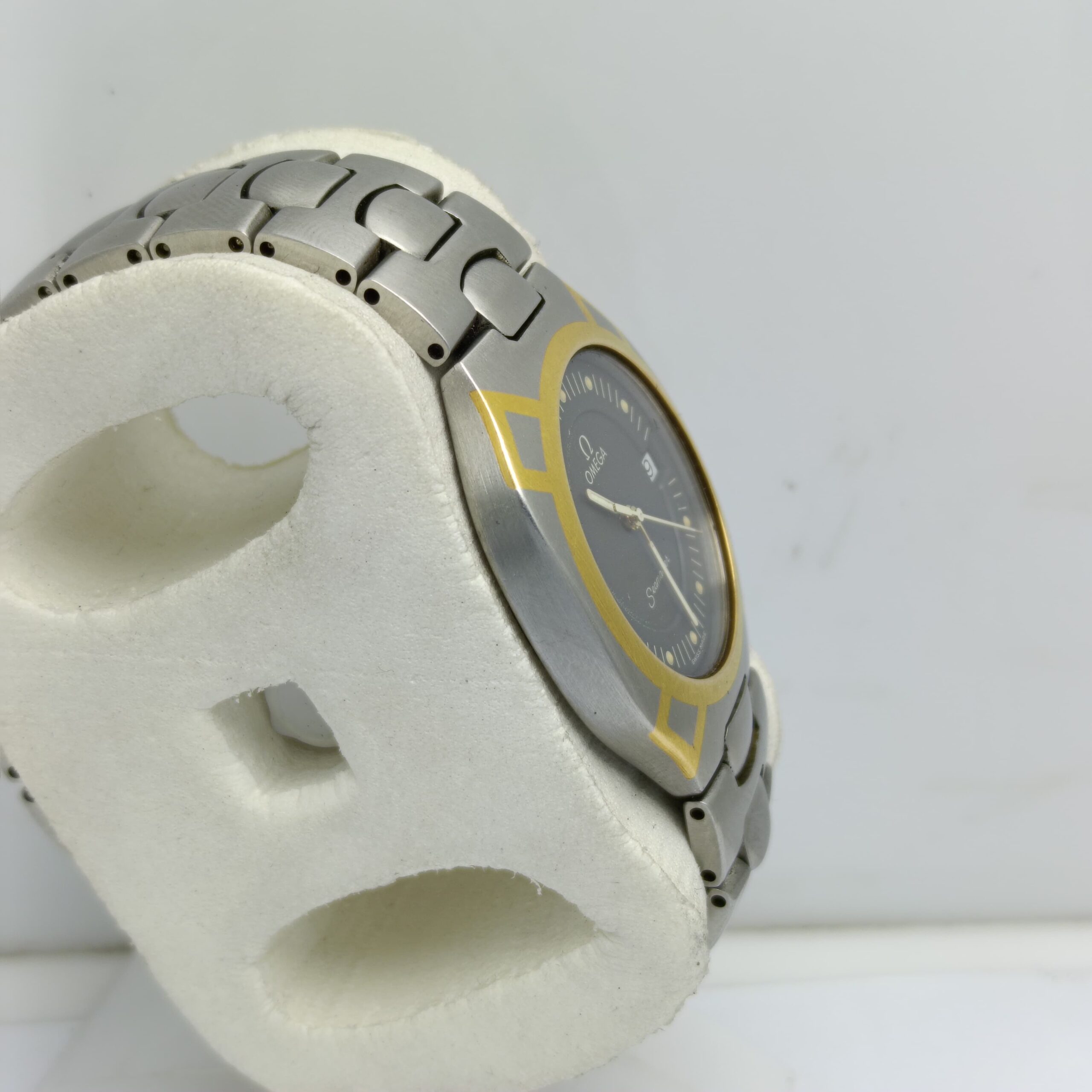 Omega Seamaster Quartz Polaris 396 1022 Two Tone Vintage Men's Watch (9)