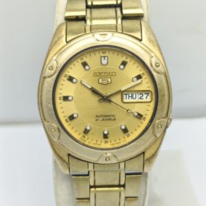 Seiko 5 Automatic 7S26 6030 DayDate Gold Tone Vintage Men’s Watch (1)