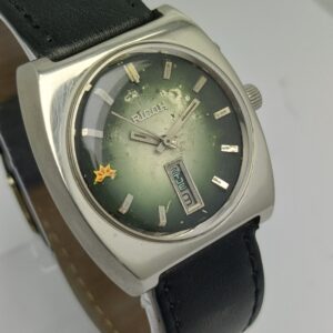 Ricoh Automatic 21 Jewels Green Metallic Dial DayDate Vintage Men's Watch (7)