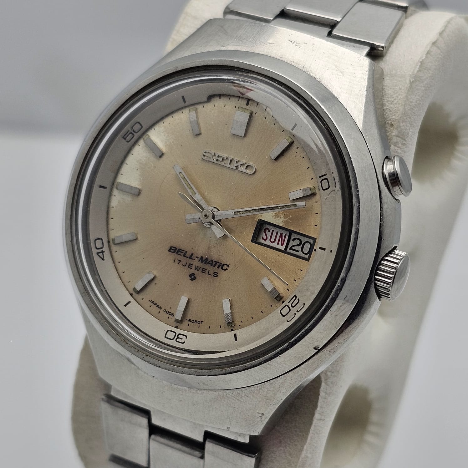 Seiko Bell Matic 4006 6060 DayDate Automatic Vintage Mens Watch 10