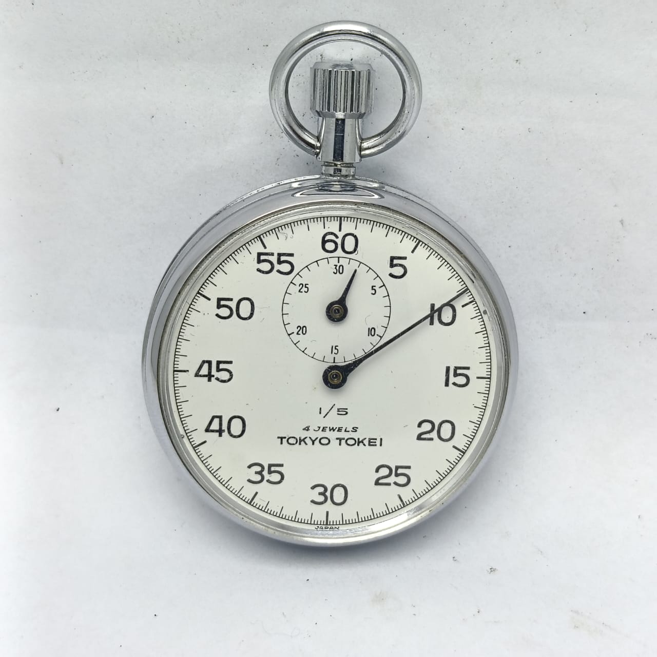 Tokyo Tokei 1/5 Manual Winding 4 Jewels Stopwatch For Parts