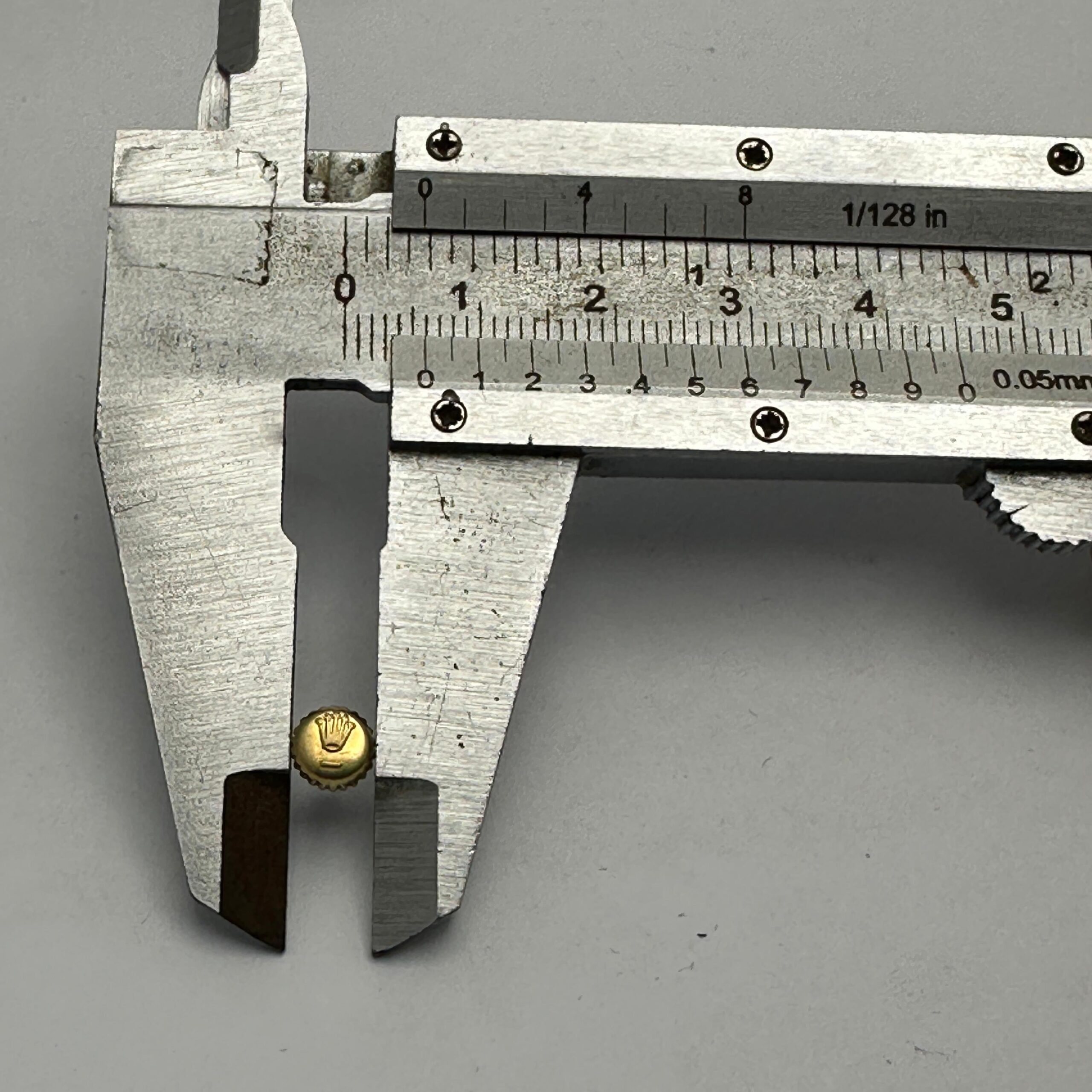 6 mm Rolex Golden Vintage Watch Crown for Part (1)