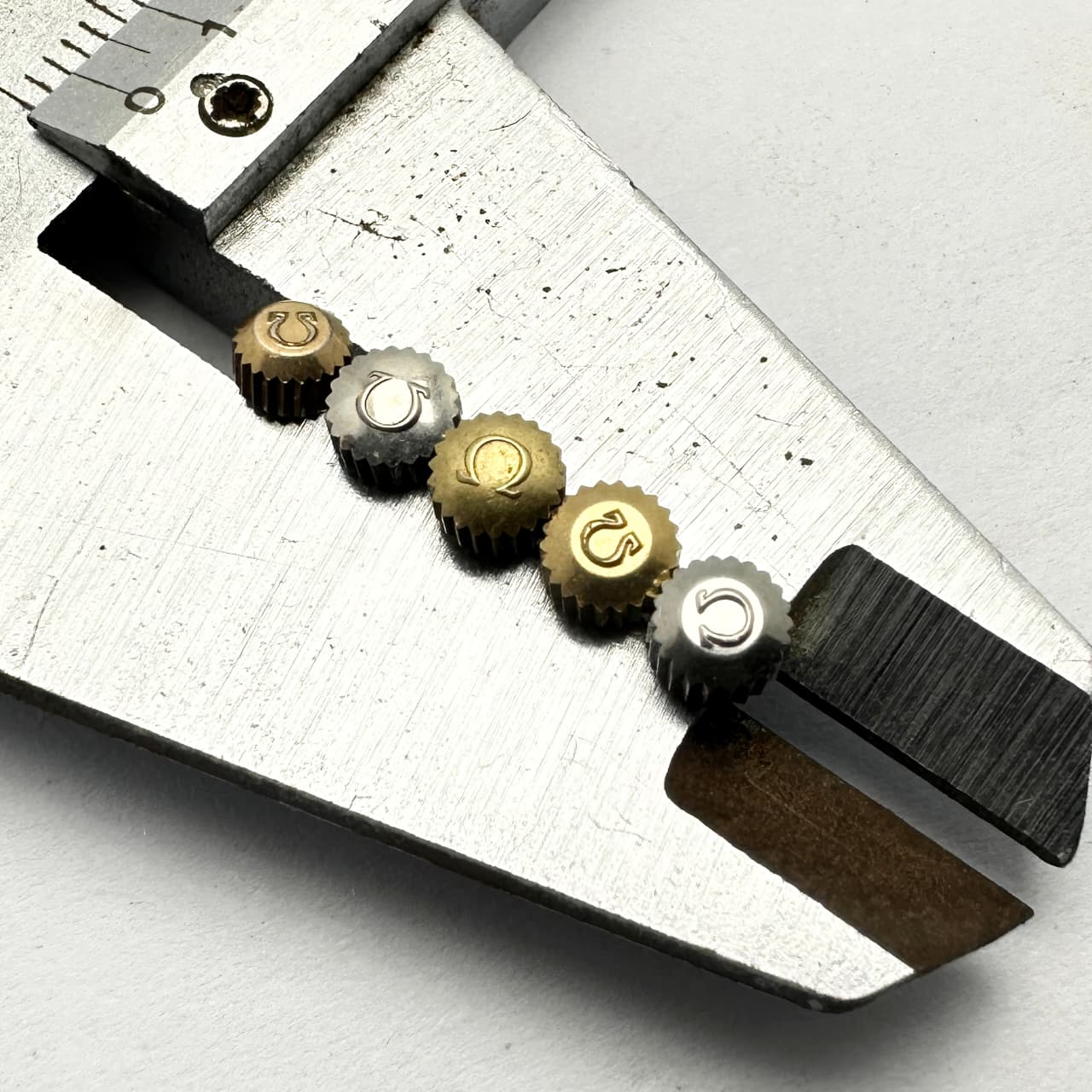 Lot Of 5 Omega SilverGolden Vintage Watch Crown (1)