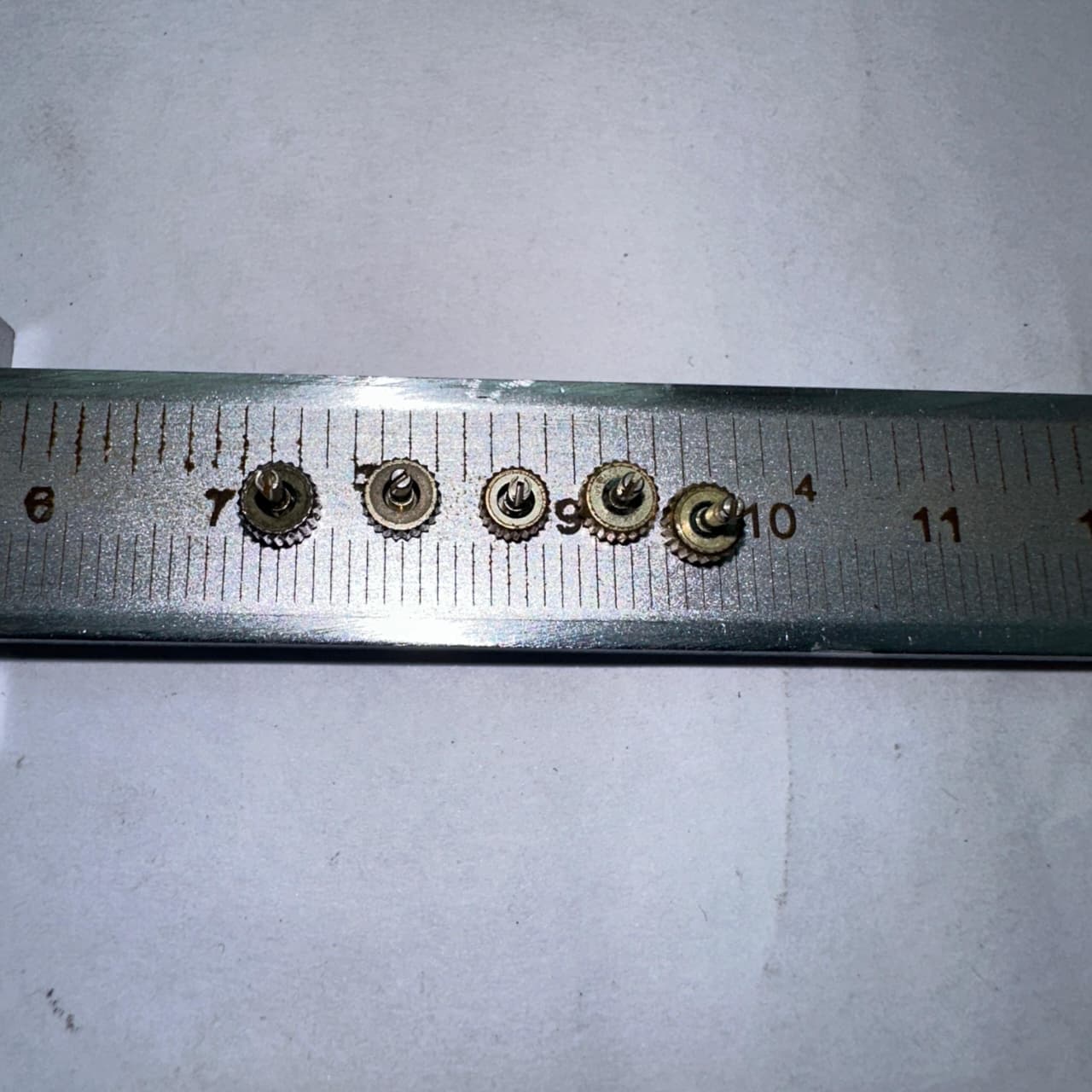 Lot Of 5 Omega SilverGolden Vintage Watch Crown (2)