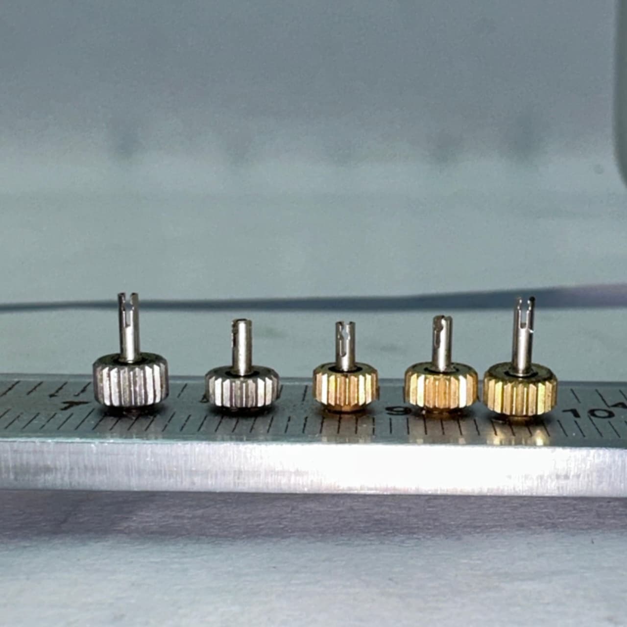 Lot Of 5 Omega SilverGolden Vintage Watch Crown (3)