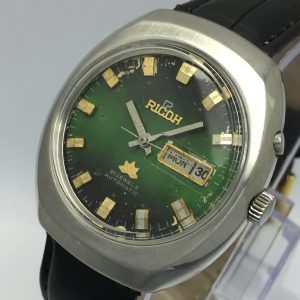 Ricoh Automatic Green Dial Day/Date Vintage Men's Watch ETS102BAS4