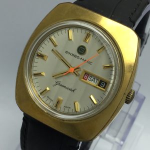 Ginsbo-Matic Greenwich Automatic 253 Micron Day/Date Vintage Watch IMA360BAS15(sny)
