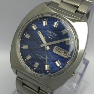 Seiko Automatic 7009-8008 Blue Texture Dial Day/Date Vintage Men's ZHNE2BAS12