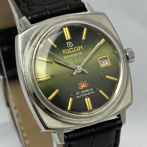 Ricoh Automatic 21 Jewels Green Dial Vintage Men's Watch ZHNE18SGB4