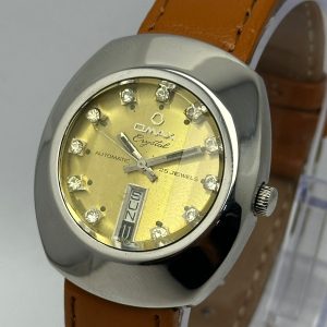 Omax Crystal 35204 Automatic Day/date Vintage Men's Watch ZHNE15SGB7