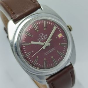 Buler Manual Winding Maroon Dial Vintage Men’s Watch HLM169MUM5