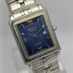 Raymond Weil Geneve Parsifal 9331 Tank Navy Blue Dial B 303566 Vinatge Watch HSA12MUM12