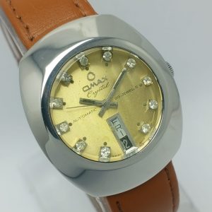 Omax Crystal Automatic 35204 Day/Date Vintage Men's Watch ATF150MUM5