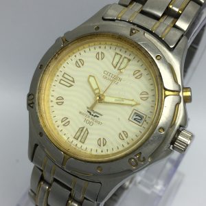 Citizen Quartz 6210-S51261 Two-Tone Diver's Vintage Men's Watch RUB195BAS5