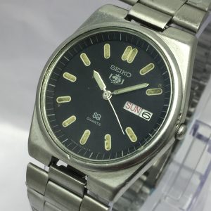 Seiko SQ Lion Mark Quartz 8223-7150 Day/Date Vintage Men's Watch CRAE6BAS8