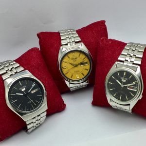 Lot of 3 Seiko 5 Automatic Watches  7S26-6000, 7009-3041, 7009-863A Vintage TYB464BAS15