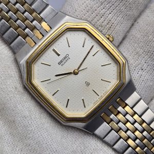 Seiko Seagull 6030-5110 Quartz Two Tone Vintage Men's Watch Japan SHB73SHA