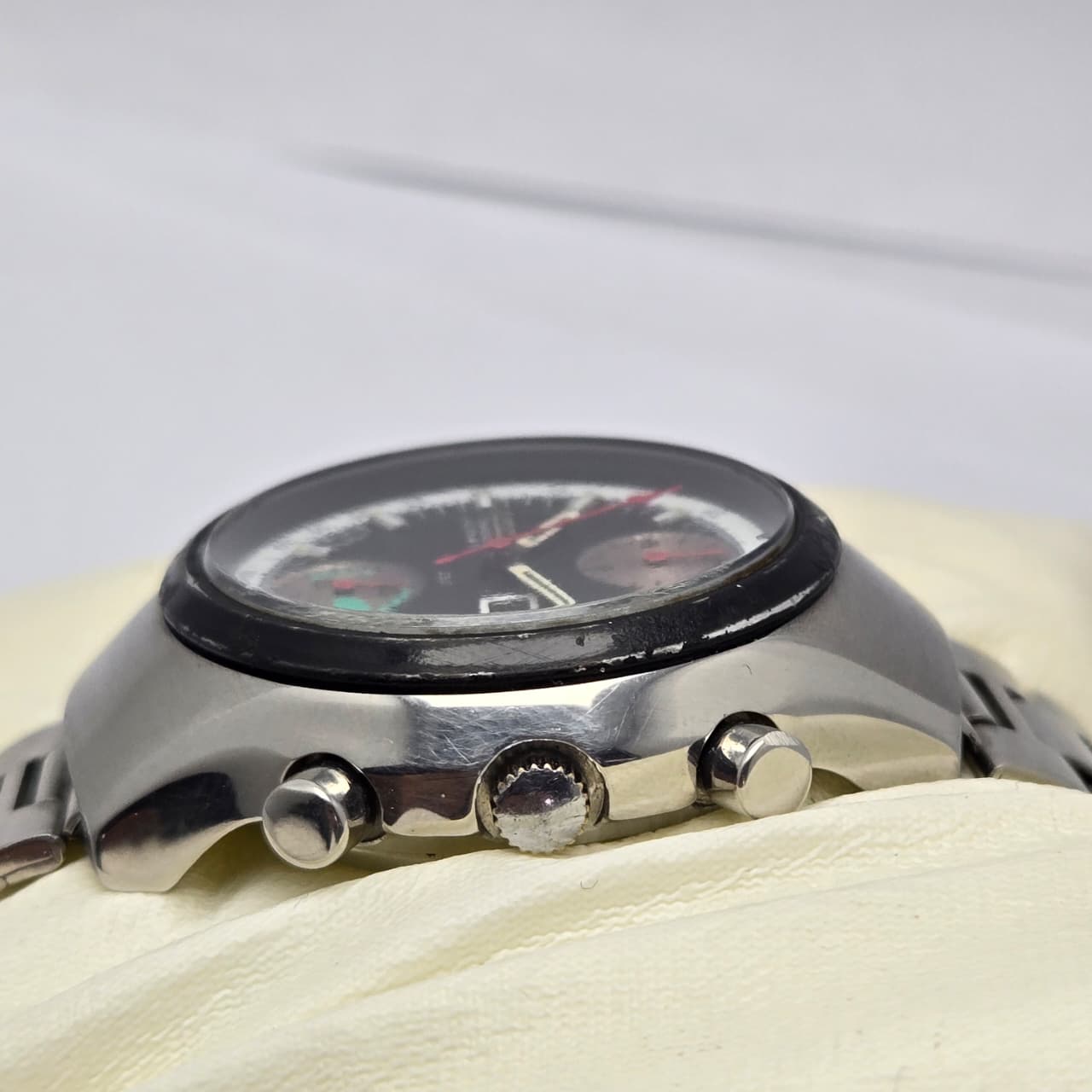 Citizen Flyback 67-9038 Challenge Timer Reverse Panda Vintage Men's Watch Japan - Image 6