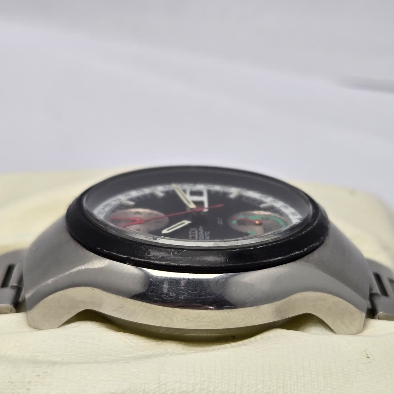 Citizen Flyback 67-9038 Challenge Timer Reverse Panda Vintage Men's Watch Japan - Image 5