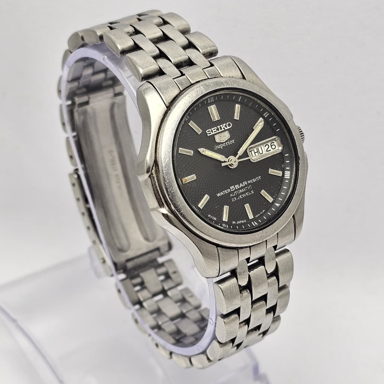 Seiko 5 Superior 7S36-0030 Day/Date Vintage Men's Watch Japan SHB82SHA - Image 2