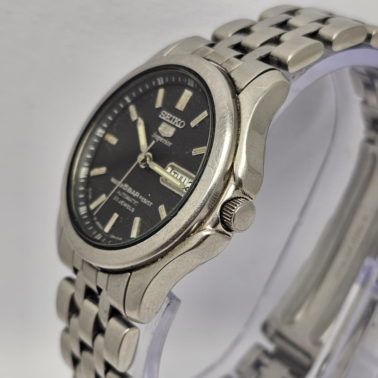 Seiko 5 Superior 7S36-0030 Day/Date Vintage Men's Watch Japan SHB82SHA - Image 5