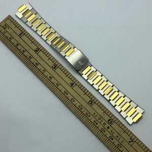 10mm Pulsetime Stainless Steel Two Tone Vintage Men's Watch Bracelet RUB255AMJ6