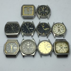 Lot of 10 Seiko Automatic Vintage Watches For Parts or Repair WQW145AMJ20