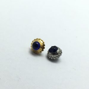 Lot 2 Cartier 21 Must De W10050F4 Silver/Golden Crown With Blue Stone BLL86BAS6