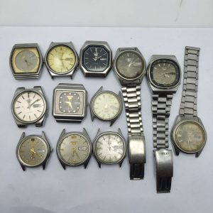Lot of 12 Seiko Automatic Vintage Watches For Parts or Repair TYB505KS24