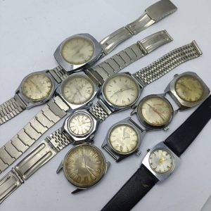 Lot of 10 Camy Manual Winding Vintage Men’s Watches For Parts or Repair TYB503KS6