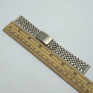18mm Beads Of Rice Stainless Steel Men's Watch Bracelet HRS258AMJ3