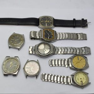 Lot of 8 Seiko Automatic Vintage Watches 6309A, 7009A For Parts or Repair RAK47MUM16