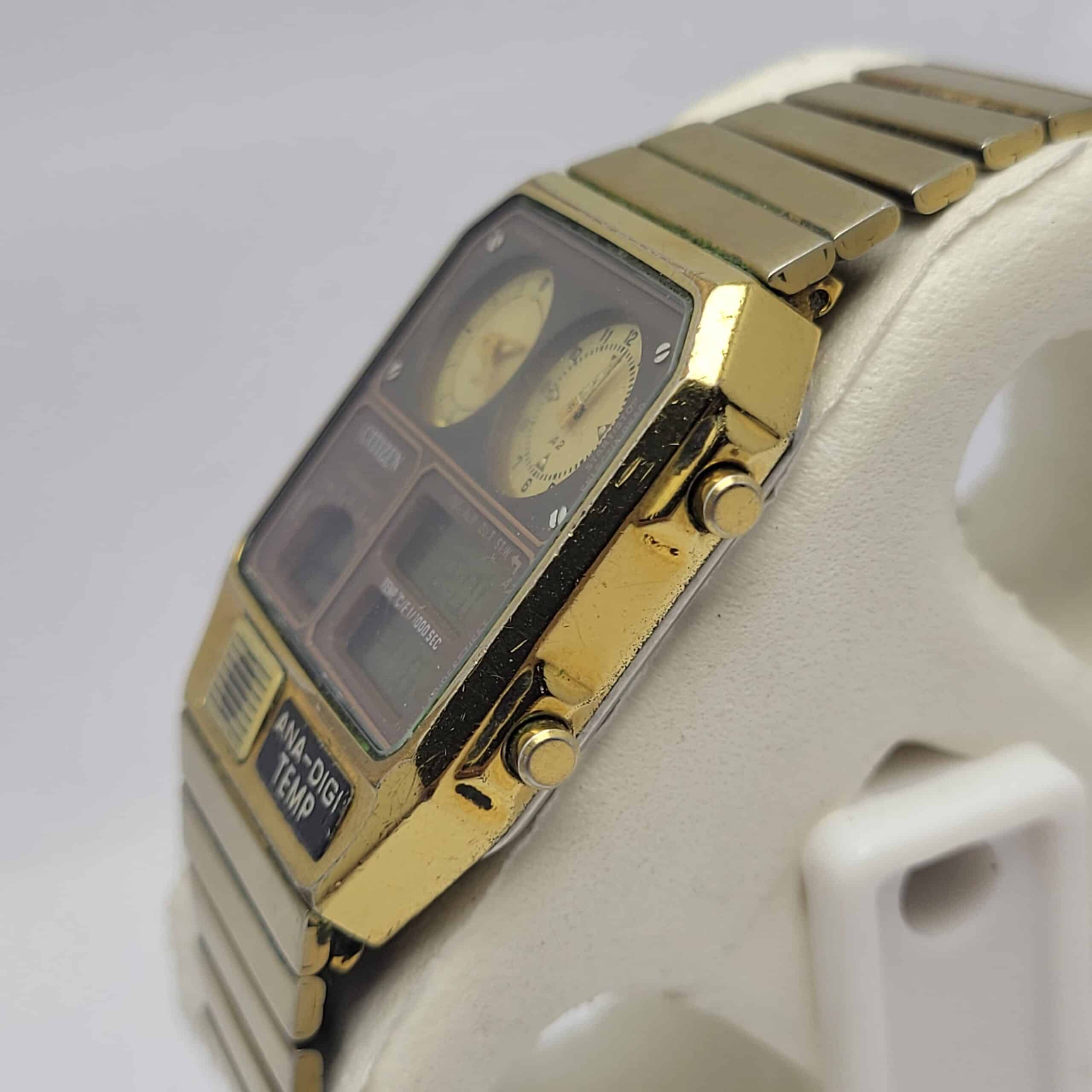 Citizen Ana-Digi Temp 8988-001971 Quartz Alarm Chronograph Vintage