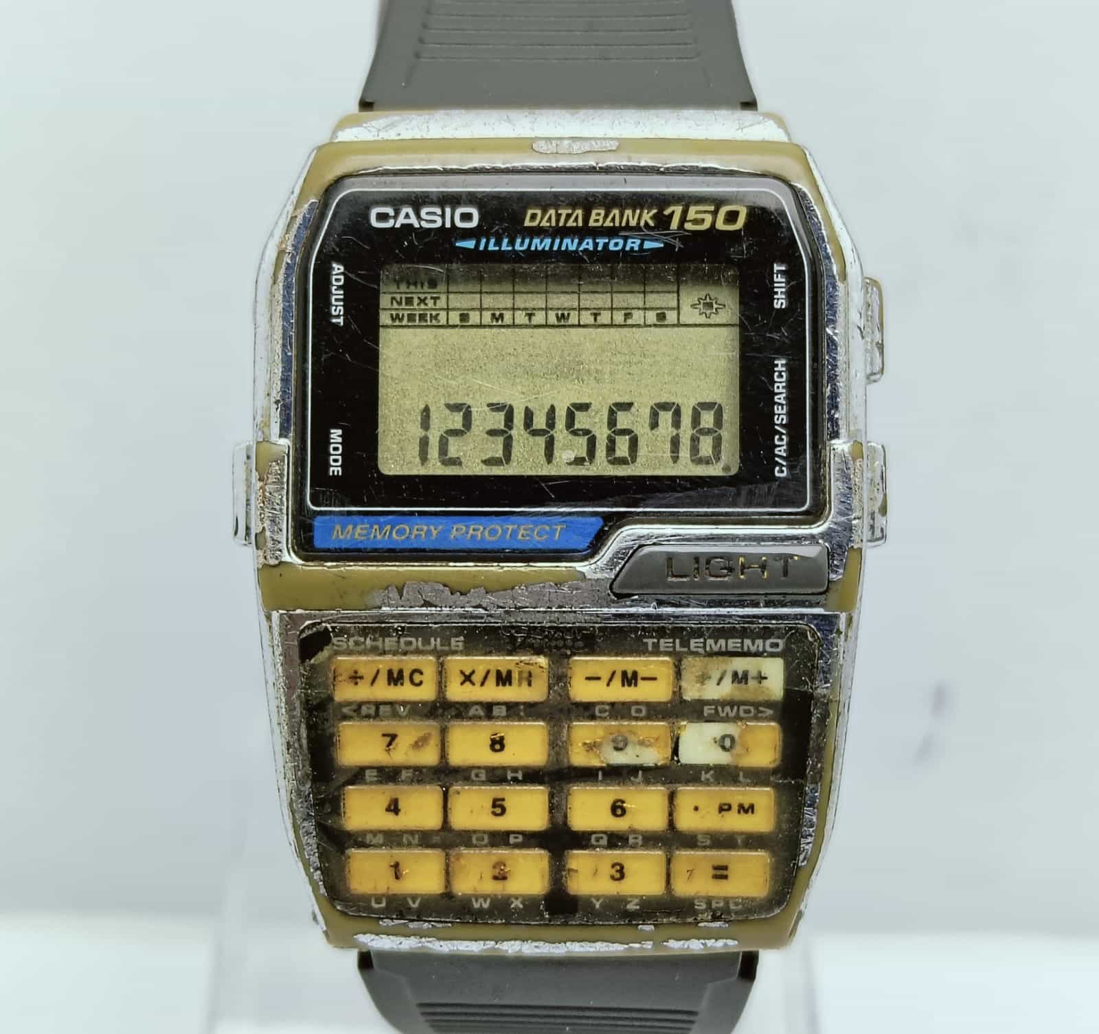 Casio DBC-1500 Calculator Data Bank 150 Quartz 1477 Vintage Men's