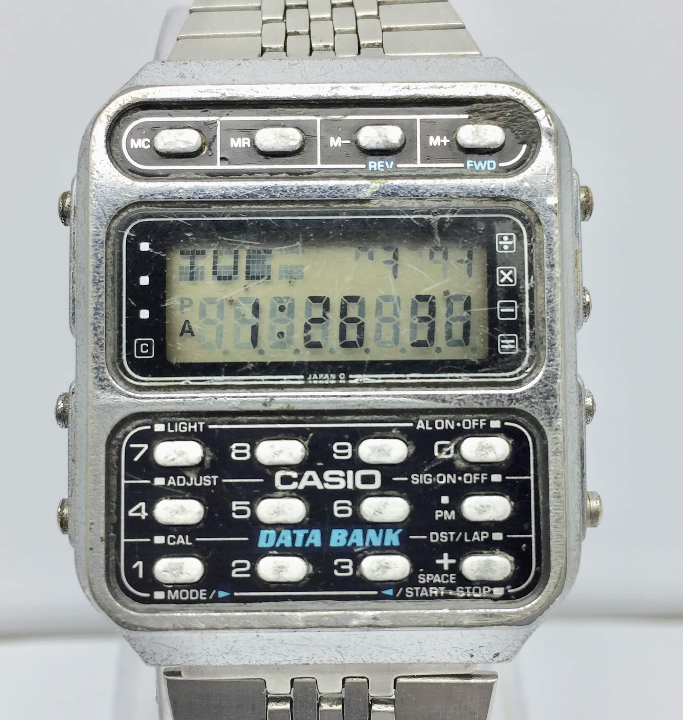 CASIO Data Bank CD-401 Calculator Digital 246 Quartz Vintage Men's