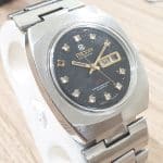 Ricoh Automatic 21 Jewels Black Dial Vintage Men's Watch Jumbo Size MAL63MUR4