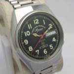 West End Watch Sowar Prima T-4457 Automatic Black Military Dial Vintage Watch ANK1LNZ7 - Image 3