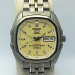 Seiko 5 Superior 7s36-5020 Day/Date TITANIUM Vintage Men's Watch AAS185SGB16