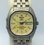 Seiko 5 Superior 7s36-5020 Day/Date TITANIUM Vintage Men's Watch AAS185SGB16