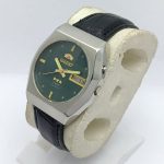 Orient Crystal 3 Star Automatic OS469CO53B Day/Date Green Dial Vintage Watch ETS97ARL6 - Image 2