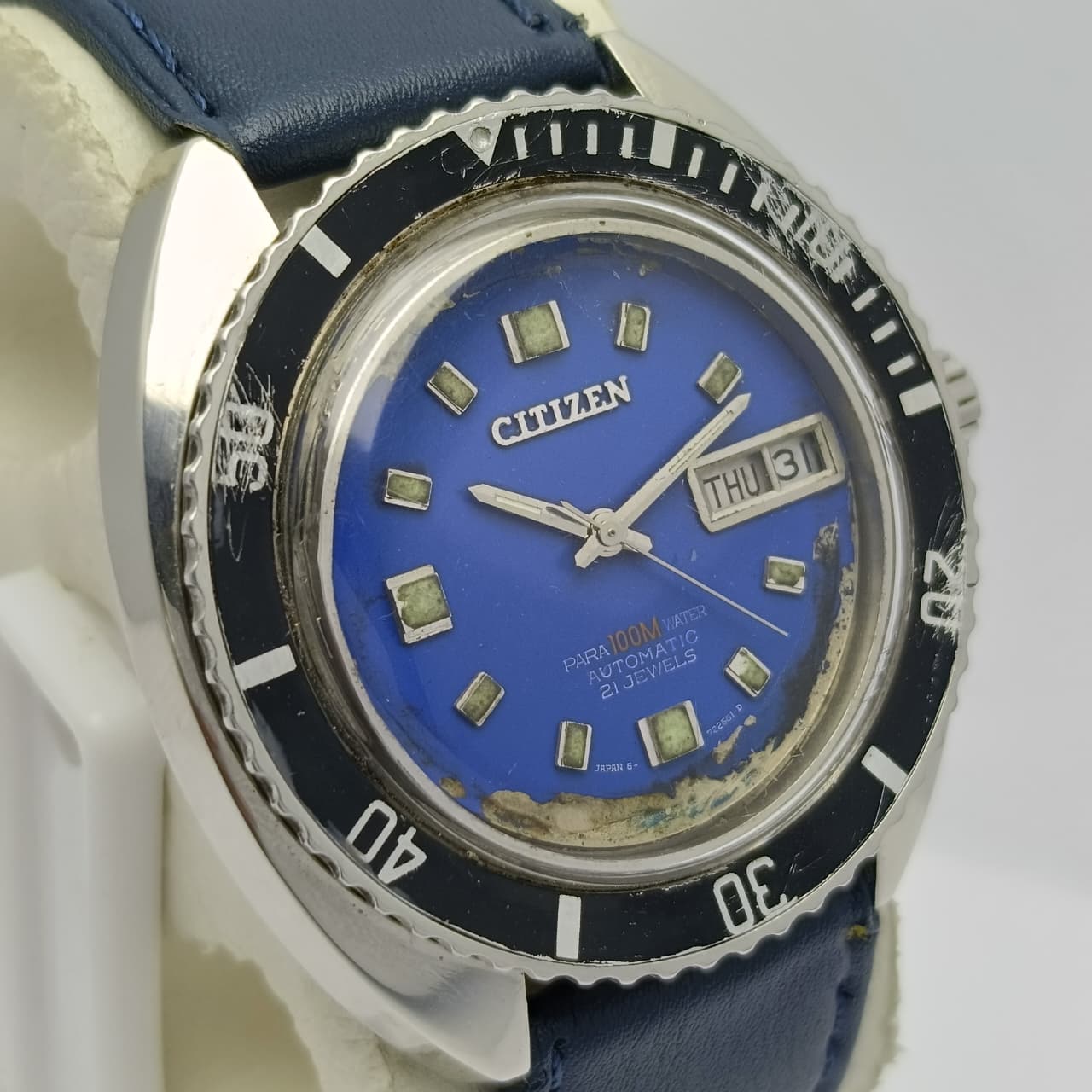 WhatsApp-Image-2025-10-09-at-1.12.31-PM.jpeg Citizen Automatic 4-720521 Y Blue Dial 67-5776 Day/Date Vintage Men's Watch TYB425ARL25 - Image 1